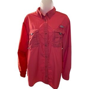 Women's Columbia PFG Blouse Shirt Coral Color Size XL